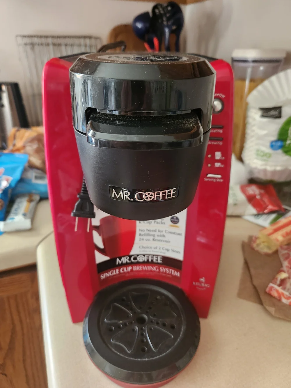 Mr. Coffee Single Cup Brewing System - Red and Black
